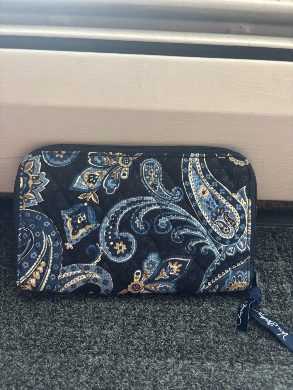 Vera Bradley Light Blue/Dark Blue Paisley Wallet